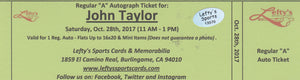 
                
                    Load image into Gallery viewer, John Taylor San Francisco 49ers Autographed 8x10 Photo (Horizontal, Running Into End Zone, Red Jersey)
                
            