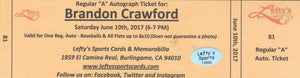 Brandon Crawford San Francisco Giants Autographed 8x10 Photo (Horizontal, Throwing, Gray Jersey)