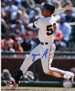 Ehire Adrianza San Francisco Giants Autographed 8x10 photo (Vertical, After Swing, White Jersey)
