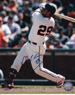 Hector Sanchez San Francisco Giants Autographed 8x10 Photo (Vertical, Swinging Back Turned, White Jersey)