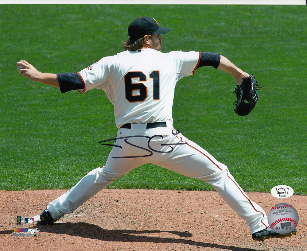
                
                    Load image into Gallery viewer, Josh Osich San Francisco Giants Autographed 8x10 Photo (Horizontal, Pitching, White Jersey)
                
            