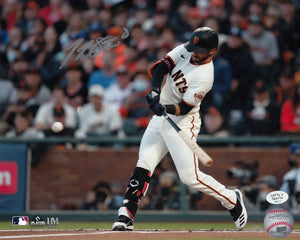
                
                    Load image into Gallery viewer, Tommy La Stella San Francisco Giants Autographed 8x10 Photo (Horizontal, Batting, White Jersey)
                
            