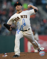 Matt Moore San Francisco Giants Autographed 8x10 Photo (Vertical, Pitching, White Jersey)