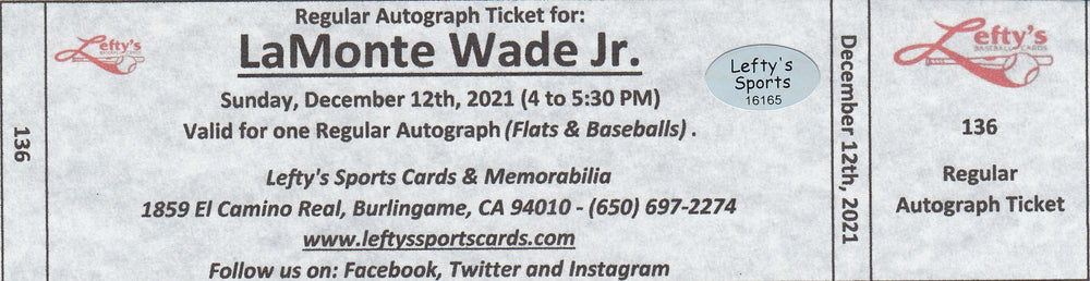 LaMonte Wade Jr. San Francisco Giants Autographed 8x10 Photo (Vertical –  Lefty's Sports