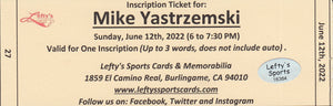 Mike Yastrzemski San Francisco Giants Autographed 8x10 Photo (Horizontal, Hugging Carl Yastrzemski, Gray Jersey