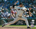 Logan Webb San Francisco Giants Autographed 8x10 Photo (Horizontal, Pitching, White Jersey)