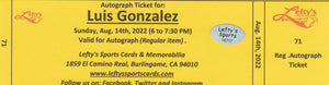 Luis Gonzalez San Francisco Giants Autographed 8x10 Photo (Horizontal, Pitching, Gray Jersey)