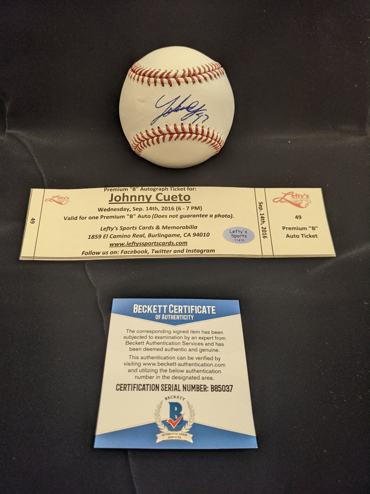 Johnny Cueto San Francisco Giants Autographed Baseball