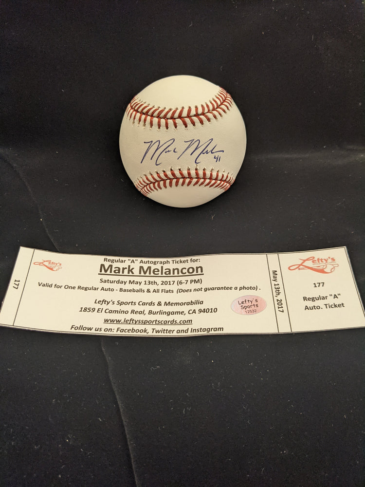 Mark Melancon San Francisco Giants Autographed Baseball