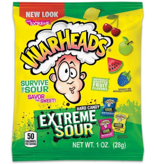 Warheads Extreme Sour Hard Candy Small Bag (1 Ounce)