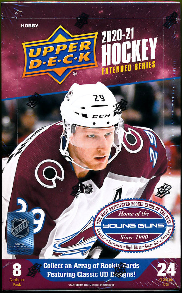 
                
                    Load image into Gallery viewer, Upper Deck 2020-21 Hockey Extended Series Hobby Box (24 Packs)
                
            
