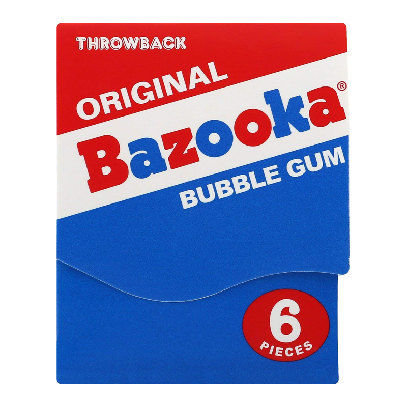 Bazooka Original Throwback Bubble Gum 6 Pack (1.26 ounces)
