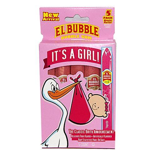 El Bubble Birth Announcement Assorted Color 5 Pack
