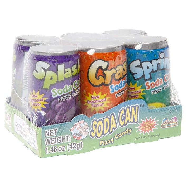 Soda Can Fizzy Candy (6-Pack)
