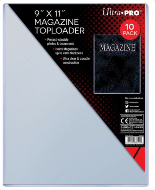 Ultra Pro 9" x 11" Magazine Toploader Pack (10 Pack)