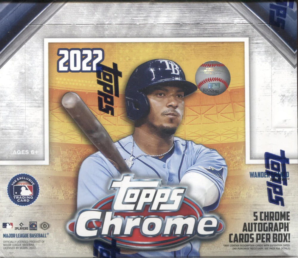 
                
                    Load image into Gallery viewer, Topps 2022 Chrome Baseball Jumbo Box (12 Packs)
                
            