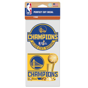 Golden State Warriors 2022 Finals Champions Perfect Cut Decal (2 Pack)