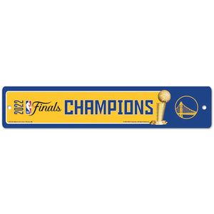 
                
                    Load image into Gallery viewer, Golden State Warriors 2022 Finals Champions Plastic Horizontal Sign
                
            