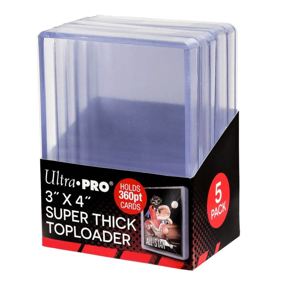
                
                    Load image into Gallery viewer, Ultra Pro Super Thick 3&amp;quot; x 4&amp;quot; Top Loaders 360pt (5 Pack)
                
            