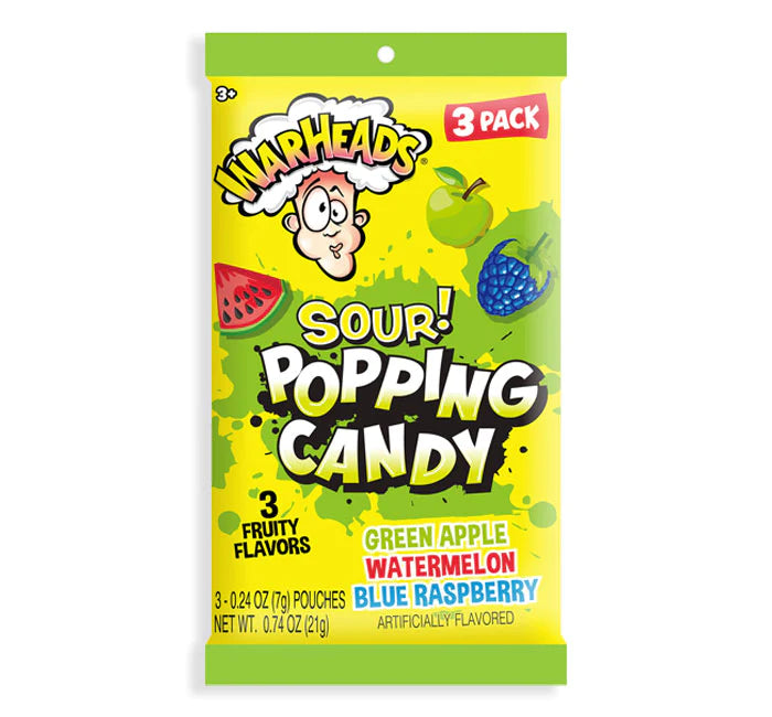 Warheads Sour Popping Candy 3 Pack